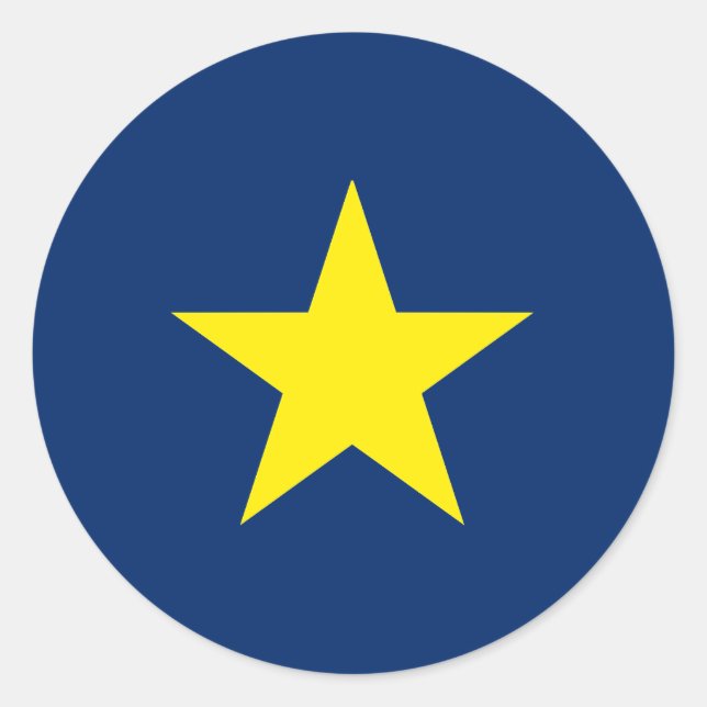 Flag of the Republic of Texas Classic Round Sticker (Front)
