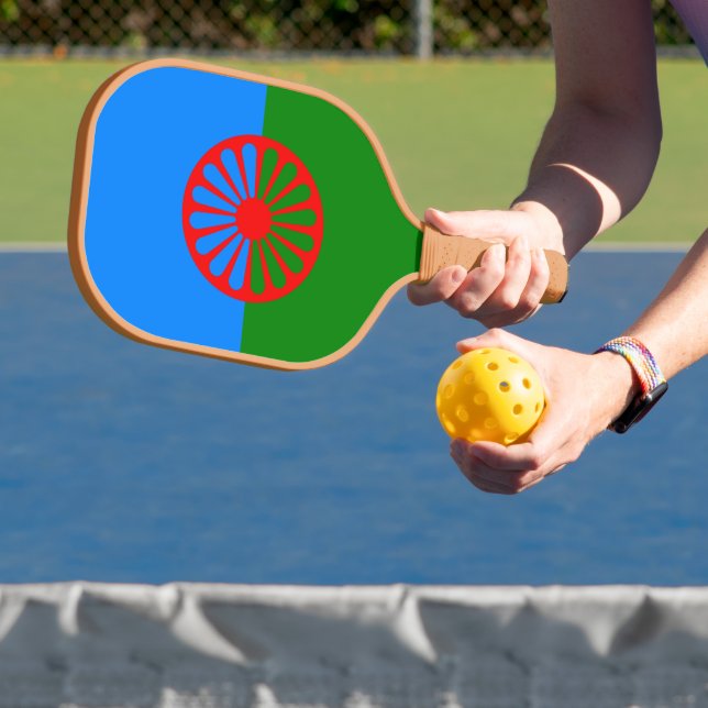Flag of the Romani people Pickleball Paddle (Insitu)