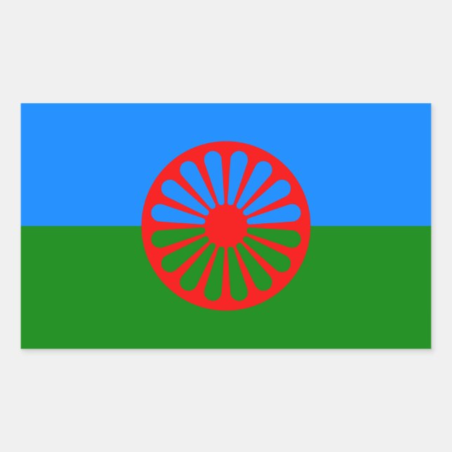 Flag of the Romani People - Romani Flag  Sticker (Front)