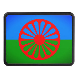 Flag of the Romani people Trailer Hitch Cover