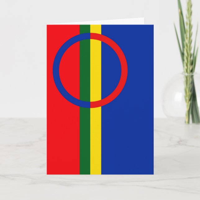 Flag of the Sami People Greeting Card (Front)