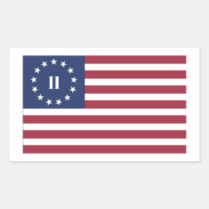 Flag  of the Second American Revolution Sticker