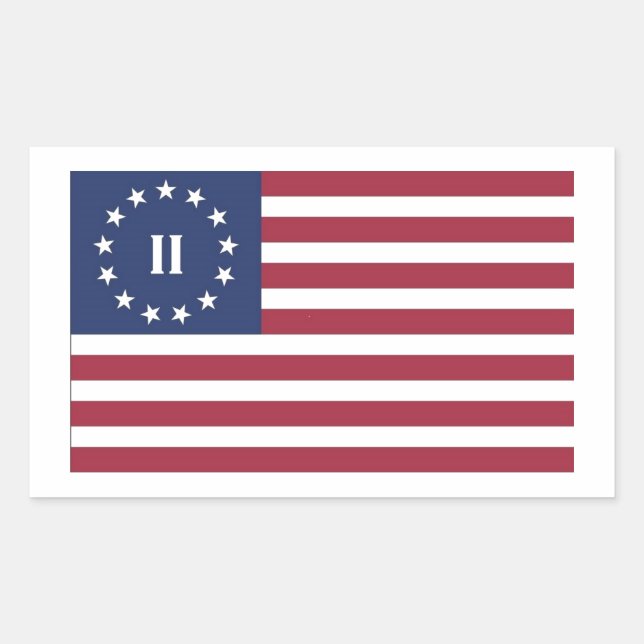 Flag  of the Second American Revolution Sticker (Front)