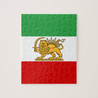 Flag of the Shah of Iran (1964-1980) شیر و خورشید Jigsaw Puzzle