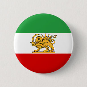 Flag of the Shah of Iran (1964-1980) شیر و خ 2 Inch Round Button