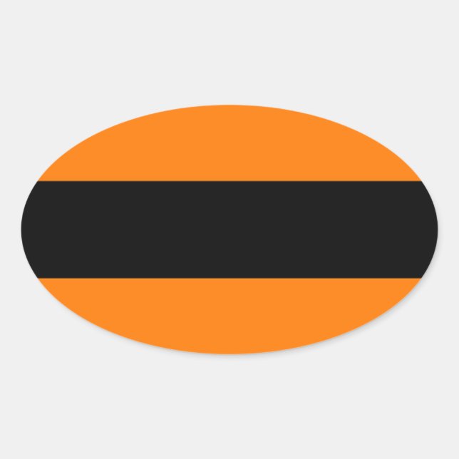 Flag of the St George Ribbon - Георгиевская лента Oval Sticker (Front)