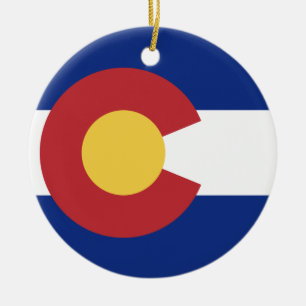 Flag of the State of Colorado Ceramic Ornament