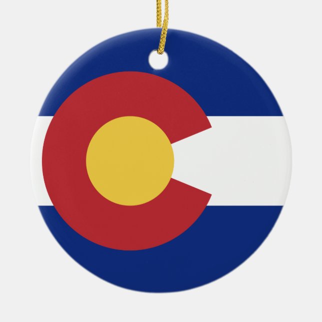 Flag of the State of Colorado Ceramic Ornament (Front)