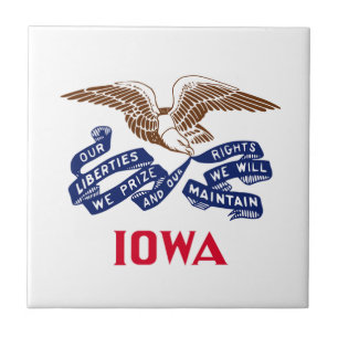 Flag of the state of Iowa Tile