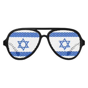 Flag of the State of Israel Aviator Sunglasses