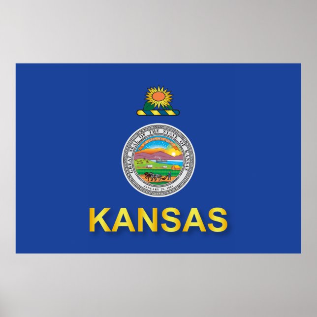 Flag of the State of Kansas Poster (Front)