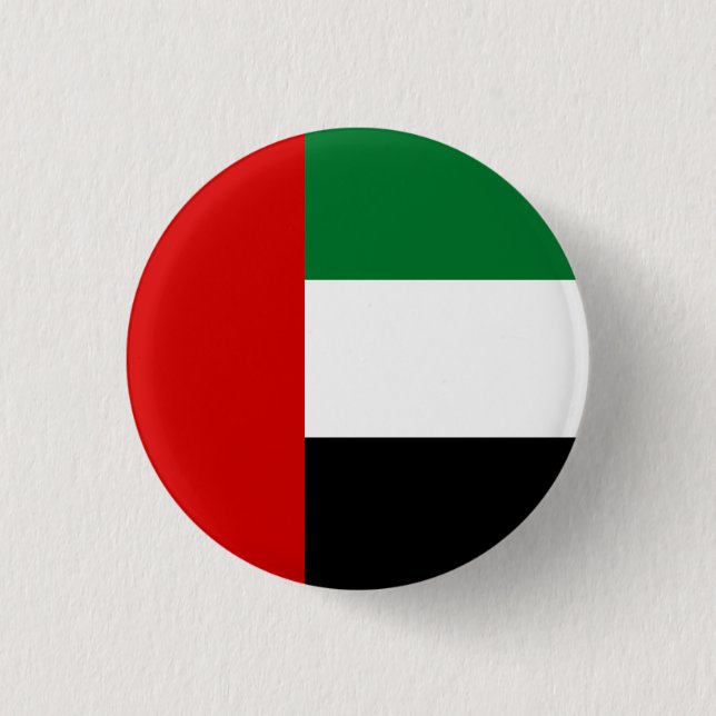 Flag of the United Arab Emirates 1 Inch Round Button (Front)