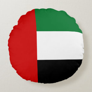 Flag of the United Arab Emirates Round Pillow