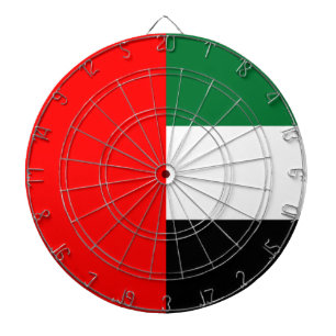 Flag of the United Arab Emirates (UAE) Dartboard