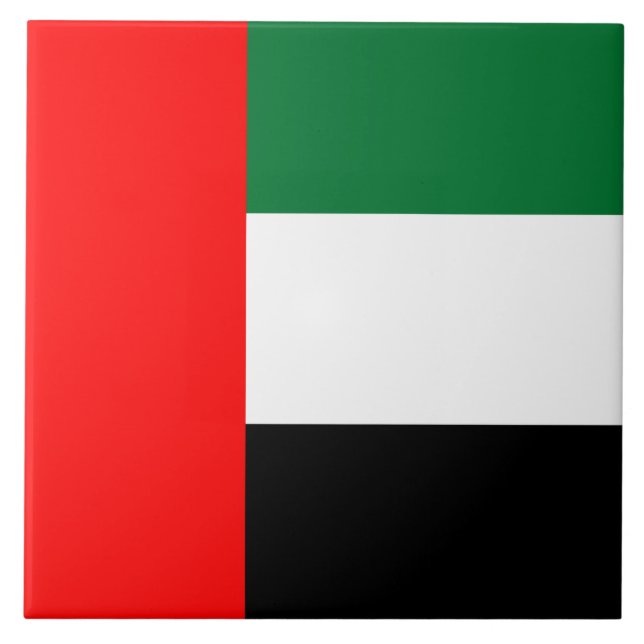 Flag of the United Arab Emirates (UAE) Tile (Front)