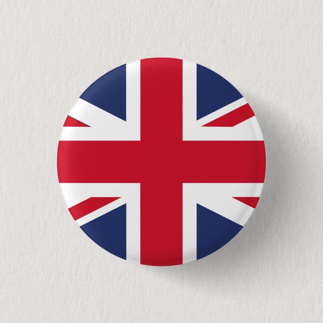 Flag of the United Kingdom 1 Inch Round Button (Front)