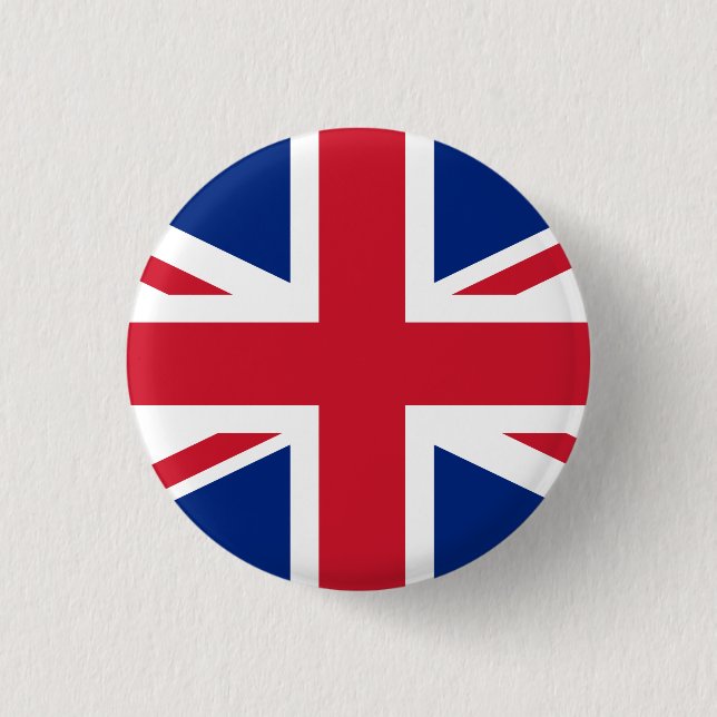 Flag of the United Kingdom 1 Inch Round Button (Front)