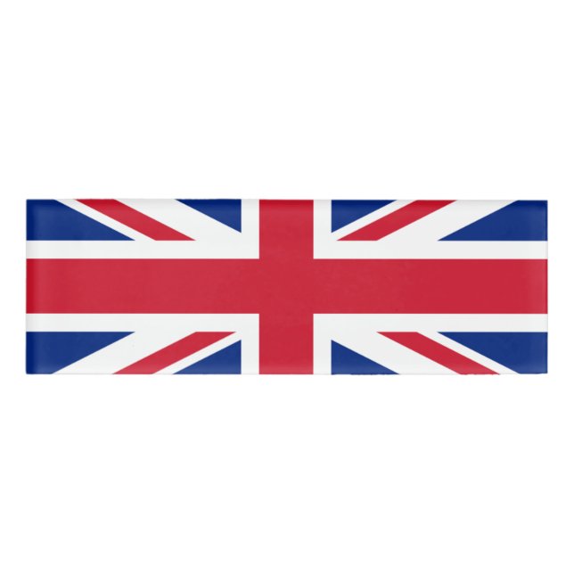 Flag of the United Kingdom Name Tag (Front)