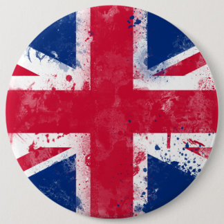 Flag of the United Kingdom or the Union Jack 6 Inch Round Button