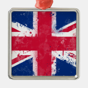 Flag of the United Kingdom or the Union Jack Metal Ornament