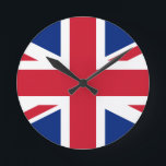 Flag of the United Kingdom Round Clock<br><div class="desc">Flag of the United Kingdom - Union Jack - Union Flag</div>