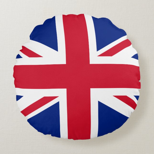 Flag of the United Kingdom Round Pillow (Front)