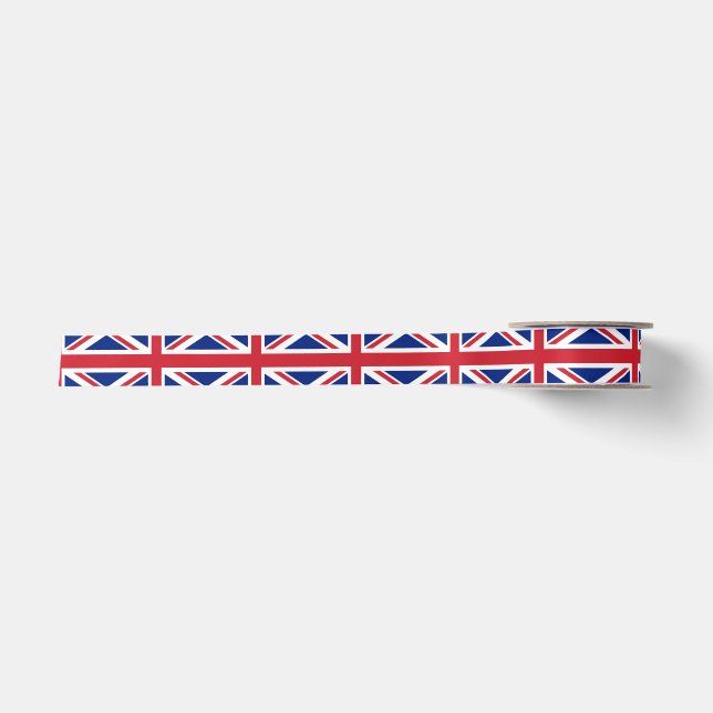 Flag of the United Kingdom. The Union Jack. Satin Ribbon (Front)
