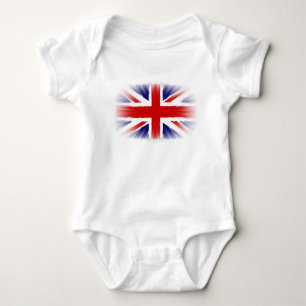 Flag of the United Kingdom The Union Jack Sunburst Baby Bodysuit