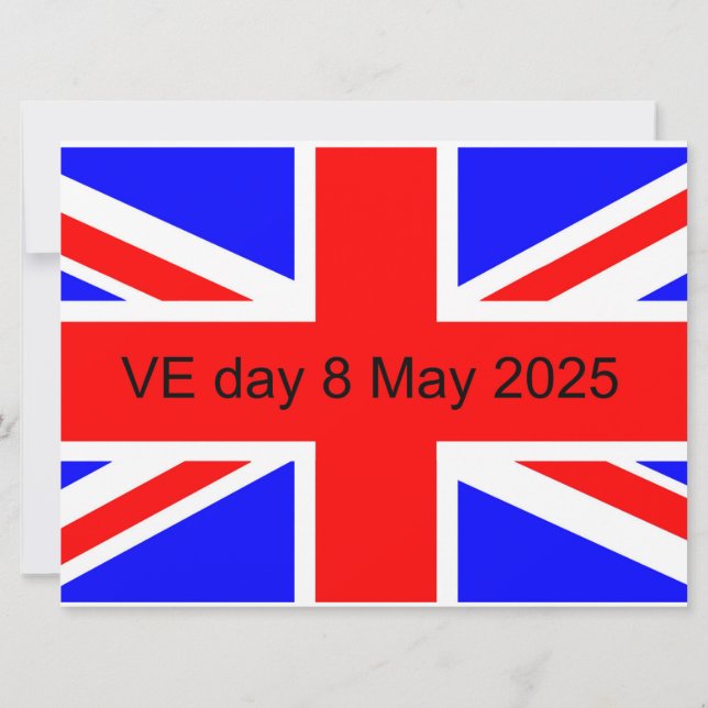 Flag of the United Kingdom VE day 2025  (Back)