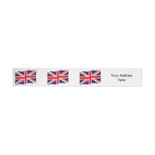 Flag of the United Kingdom + your ideas Wraparound Address Label