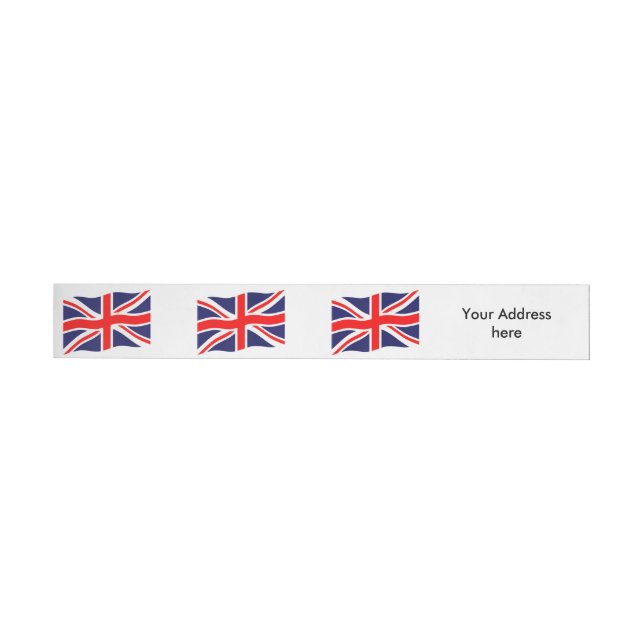 Flag of the United Kingdom + your ideas Wraparound Address Label (Individual)