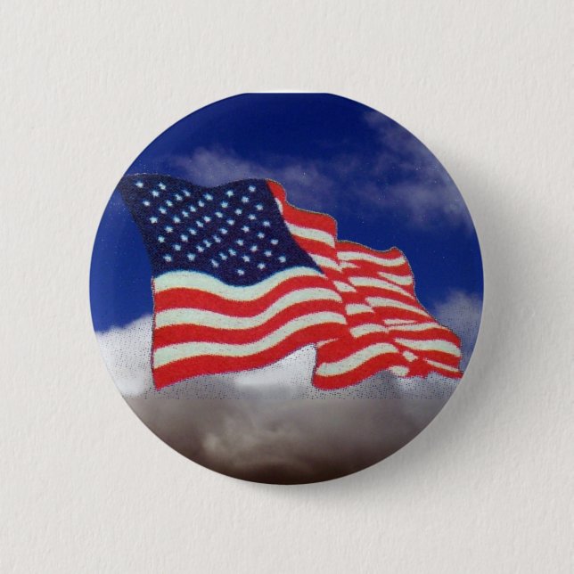 FLAG OF THE UNITED STATES 2 INCH ROUND BUTTON (Front)