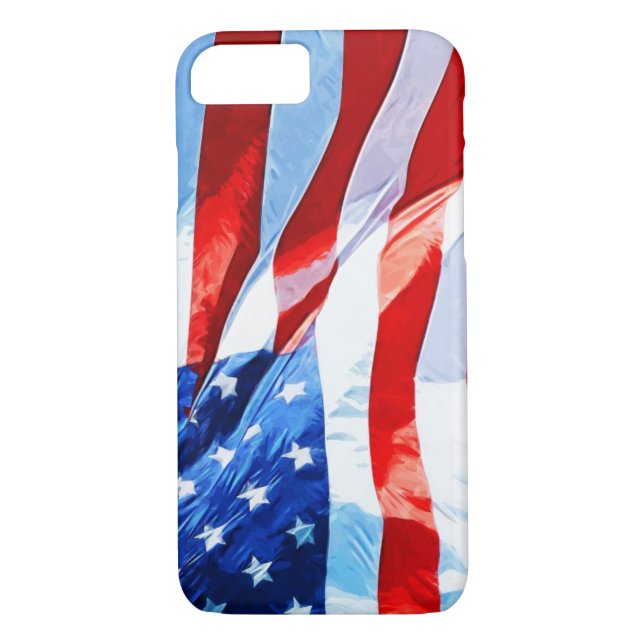 Flag of the United States Abstract Impressionism Case-Mate iPhone Case (Back)