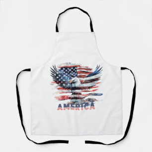Flag of the United States. America Apron