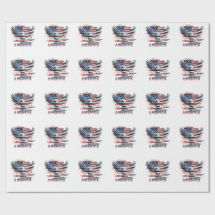 Flag of the United States. America Wrapping Paper