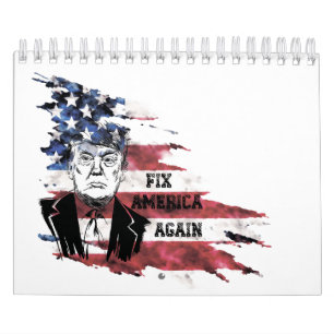 Flag of the United States.Donald Trump. Calendar