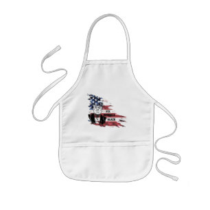 Flag of the United States.Donald Trump. Kids Apron