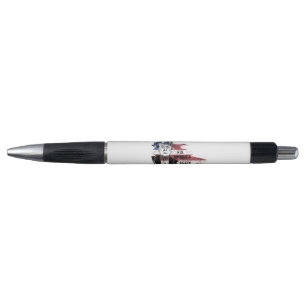 Flag of the United States.Donald Trump. Pen