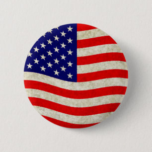 Flag of the United States of America - grungy 2 Inch Round Button