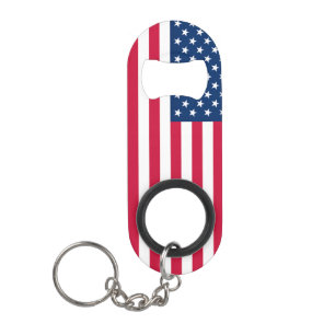 Flag of the United States of America - Patriotic Keychain Bottle Opener