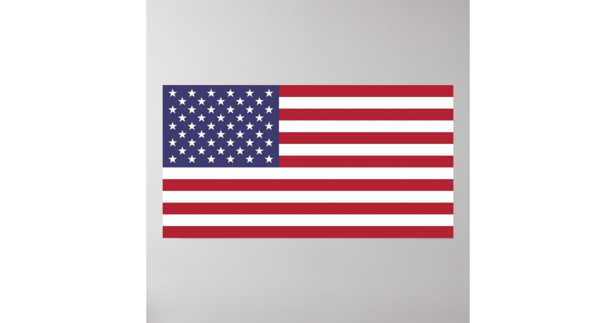 Flag of The United States Of America Small Poster | Zazzle