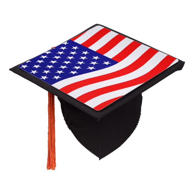 Flag of the United States of America - your ideas Graduation Cap Topper (Angled)