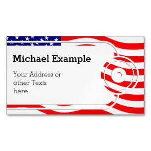 Flag of the United States of America - your ideas Magnetic Business Card