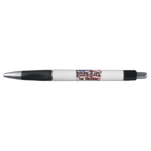 Flag of the United States. President Donald Trump. Pen