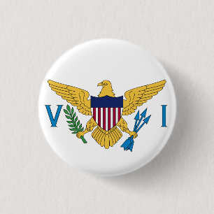 Flag of the United States Virgin Islands 1 Inch Round Button