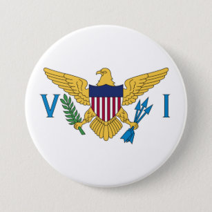 Flag of the United States Virgin Islands 3 Inch Round Button