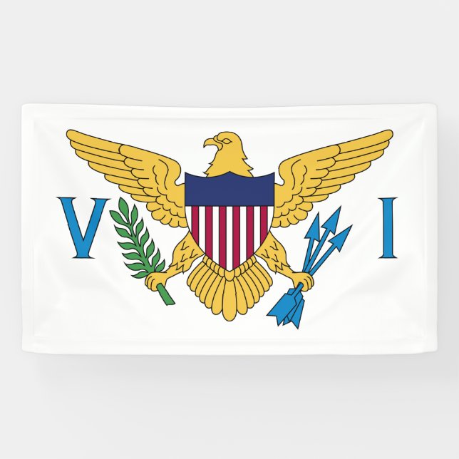 Flag of the United States Virgin Islands Banner (Horizontal)