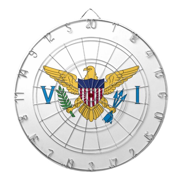 Flag of the United States Virgin Islands Dartboard (Front)