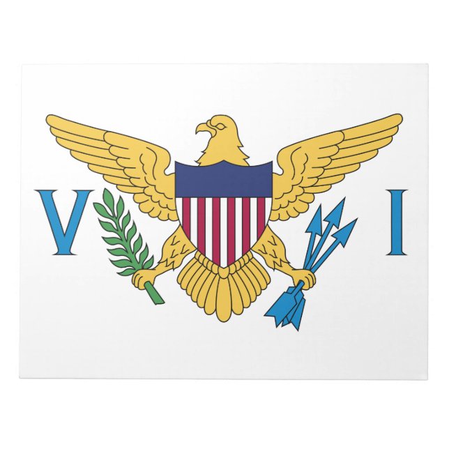 Flag of the United States Virgin Islands Notepad (Front)