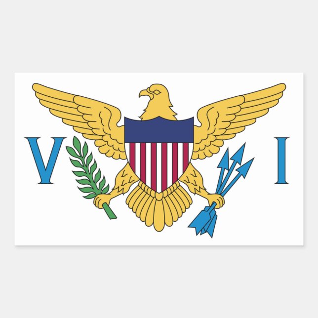 Flag of the United States Virgin Islands Sticker (Front)